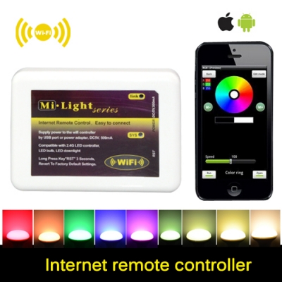 2015 mi light 2.4g wireless wifi app ios android rf remote controller for rgb rgbw ww cw single color 3528 5050 led strip light