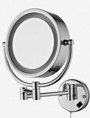 9"wall mounted round 3x / 1x magnifying bathroom mirror led makeup cosmetic mirror lady's private mirror bm003