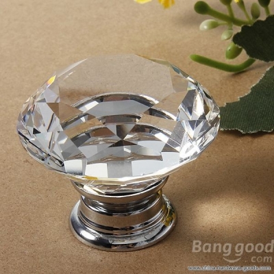 antizen 40mm diamond crystal doorknob drawer cabinet handle knob screw