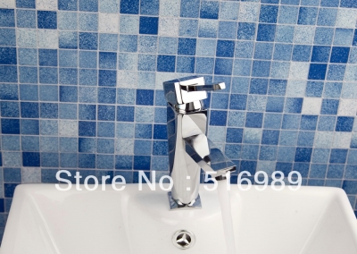 beautiful single handle deck mount bathroom/kitchen brass basin sink mixer tap chrome faucet ba28