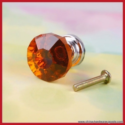 cent 1pc 26mm crystal cupboard drawer diamond shape cabinet knob pull handle #04 whole [Door knobs|pulls-2726]
