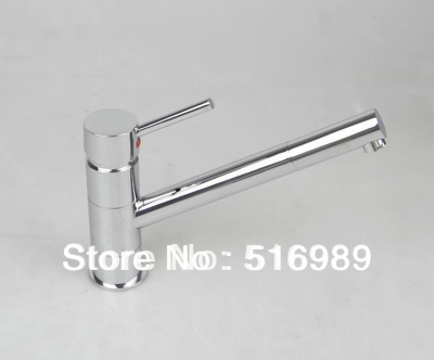 deck mount polished chrome spring swivel 360 kitchen sink faucet single handle & cold water kitchen mixer tap mak200