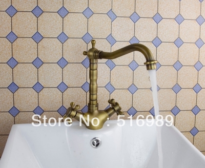 durable anti-brass bathroom and kitchen antique brass vintage retro chic kitchen basin sink mixer taps faucets swivel sam167