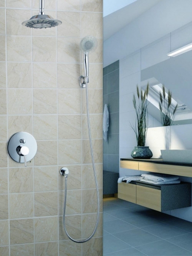 hello bathroom rain shower banho de chuveiro set popular design 8" faucet mixer tap shower head 50243-22a/00 bath shower set