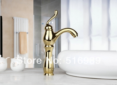 latest easy operate deck mounted golden bathroom tap faucet mixer 9824/1