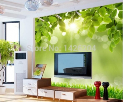 modern 3d sun leaves landscape large wallpaper murals,wall papers home decor living room,3d wall murals wallpaper