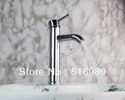 new brand tall camerist single handle bathroom basin sink faucet chrome w/ deck mount side spray tree165