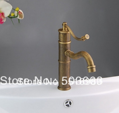 pro top grade deck mount bathroom & kitchen basin faucet antique pattern mixer tap nb-1352