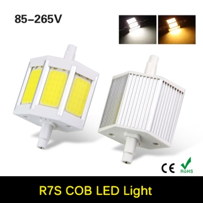 r7s cob led light lamp r7s led bulb 78mm 10w ac85-265v ac 110v ac 220v lampada led spotlight replace halogen floodlight