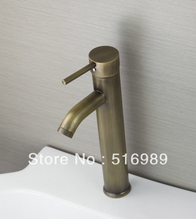 slim deck mount single handle antique brass bathroom basin sink faucet mixer hejia49