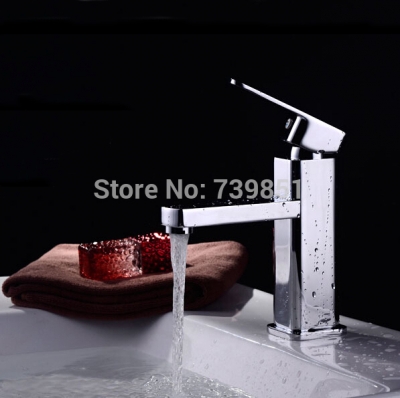 washing machine bathroom square faucet for basin single handle deck mounted cold water mixer tap for sink