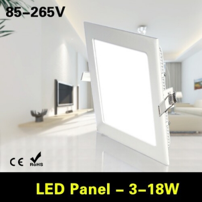 1pcs ac85 -265v 3w 6w 9w 12w 15w 18w led panel light recessed kitchen bathroom downlight led ceiling lamp bulb with power driver
