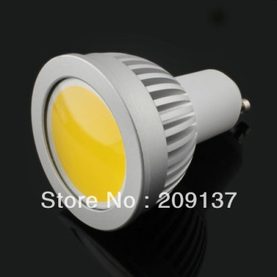 30pcs/lot cree 5w cob gu10 led downlight bulb ac85-265v dimmable warm/cool white ce/rohs led lighting,