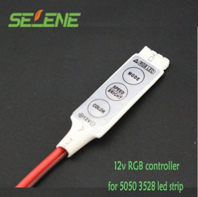 50pcs 12v mini 3 keys rgb led controller used for led 3528 5050 strip light 19 dynamic modes and 20 static color