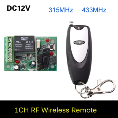 dc 12v 10a 1 ch 1ch rf wireless remote control switch system 315 mhz 433 mhz transmitter receiver 200m high sensitivity