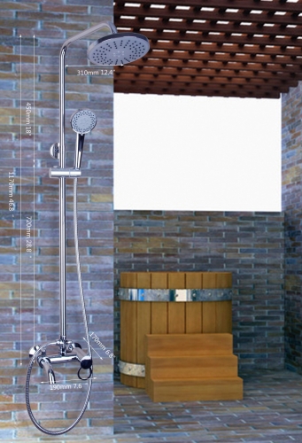 hello luxury chrome rain shower head arm bathroom wall mounted shower set torneira 53002/1 bathtub chrome sink tap mixer faucet