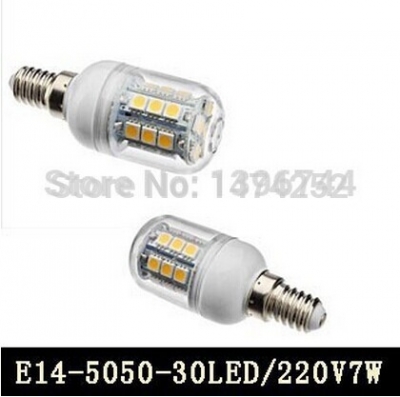 led lamp e14 smd5050 220v 7w 9w 15w led candle corn light warm white/ white 30led 48led 69led led bulb lamp 1pcs/lot zm00109