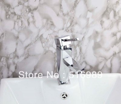 new brand polished chrome single handle/hole bathroom basin faucet sink mixer tap faucet l-123