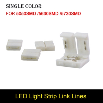 no soldering 2pin led strip connector single color 4.5mm for 5630 5730 5050 led flexible strip string light ribbon tape