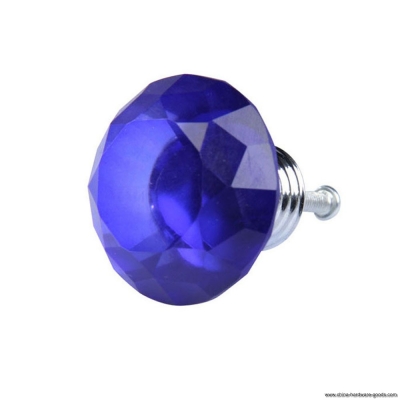 only new practical blue clear crystal glass pull handle cupboard wardrobe drawer cabinet knob