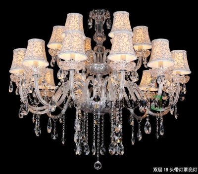 transparent fashion models double 18 crystal lamp living room dining luxurious atmosphere crystal chandelier / d950mm h900mm