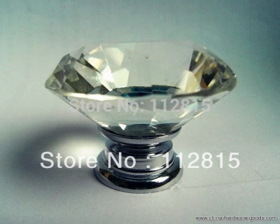 whole 5pcs 40mm glass crystal cabinet drawer furniture knob kitchen pull handle door wardrobe hardware clear knobs