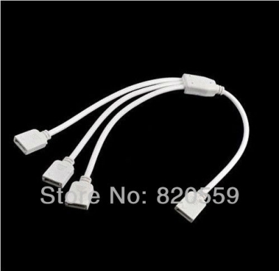 1 to 3 female led strip connector for connect 3pcs for rgb smd 5050 3528 rgb led strip light