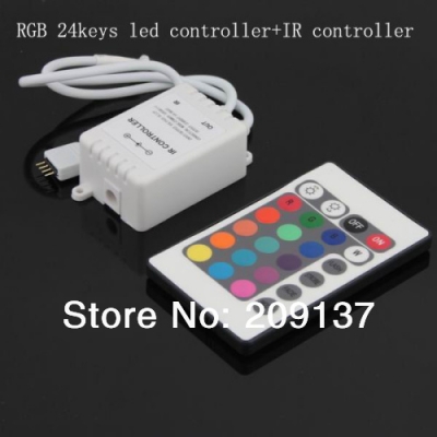 12v ir remote light control 24 key rgb 6a controller for 5050 3528 rgb led strip lighting whole 50pcs/lot
