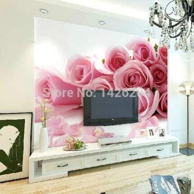 3d romantic flowers petals wall paper large murals for living room rose wallpaper