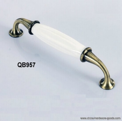 white ceramic cabinet wardrobe cupboard knob drawer door pulls handles qb957 128mm 5.04" mbs4015-19