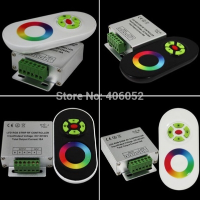 10set/lot whole 18a rgb led dimmer rf wireless control touch panel led remote controller 12v | 24v for 5050 3528 strip