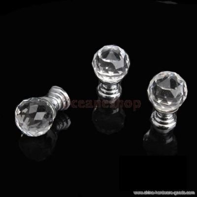 20mm round handle cabinet cupboard crystal glass drawer door knobs pack of 10