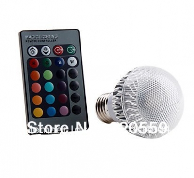 2piece/lot 300lumens e27 9w rgb light crystal led ball bulb (85-265)