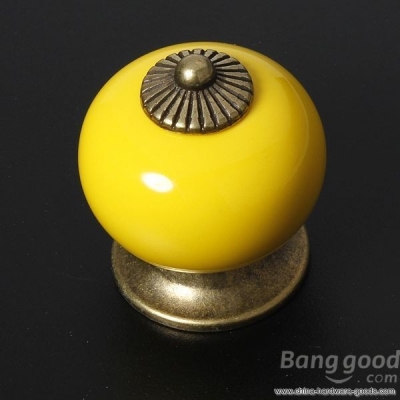 bargainium ceramic zinc alloy door cabinet knob 5 colors [Door knobs|pulls-2765]