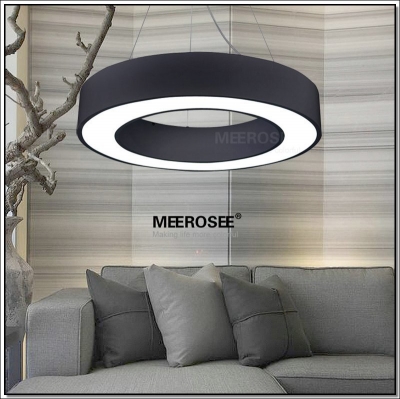 black led ring pendant light fixture lustre meerosee led suspension hanging drop lamp fitting guarantee fast [led-pendant-light-5901]