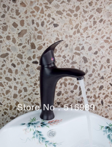 black orb spray bathroom wash basin sink faucet single hole & handle mixer tap tree374