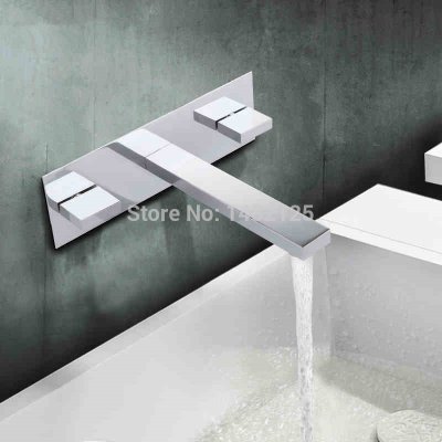 brass chrome finish in wall bathroom faucet torneira [basin-faucet-12]
