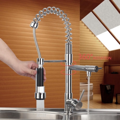 hello kitchen rotatable faucet vessel sink mixer torneira da cozinha 97168/2 solid brass chrome tap dual water way modern new