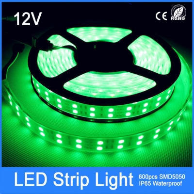 ip65 waterproof 5050 led strip 120leds/m warm white/ white light with waterproof casing underwater lights,