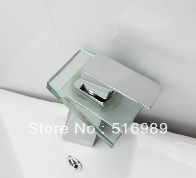 new arrival brass chrome cold washing basin sink faucet mixer tap waterfall leon43
