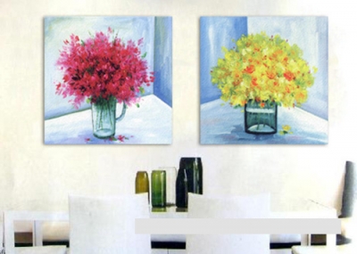 pure hand-painted oil painting the flowers in the vase white red no frame 2 pcs 30cm scenery abstract art oil painting wall 140
