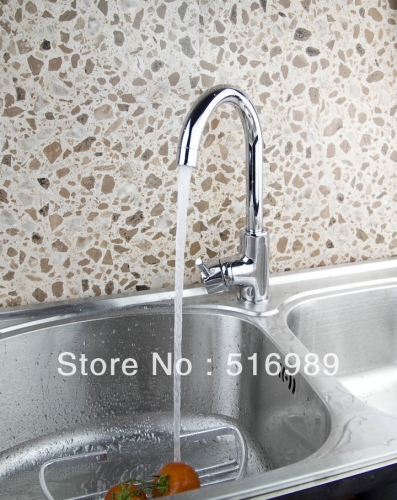 swivel two spouts kitchen faucet polished cold mixer brass tap tap tree792