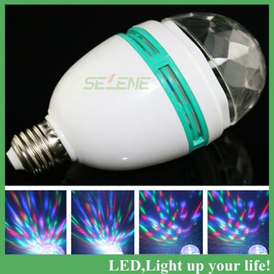 whole 4pcs/lot sound activated led e27 rgb bulb led 3w stage lamp spot bulb 85-265v