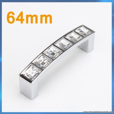 10pcs 64mm zinc alloy crystal handle drawer handle furniture handle cabinet handle [Door knobs|pulls-665]
