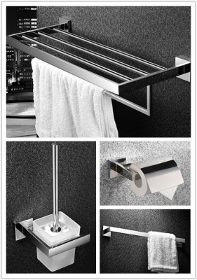 304 stainless steel rack towel bar paper holder oilet brush holder hardware sets polish mirror sm99b