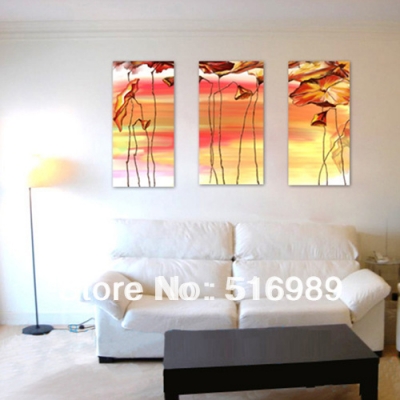 3pic oil painting on canvas red home decora modern oil painting wall art 6261