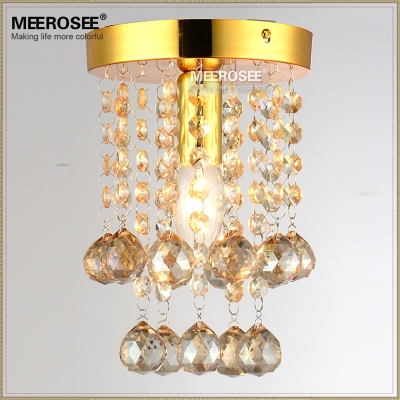 amber crystal chandelier light fixture crystal lustre lamp crystal light for aisle hallway porch corridor staircase [small-light-8555]