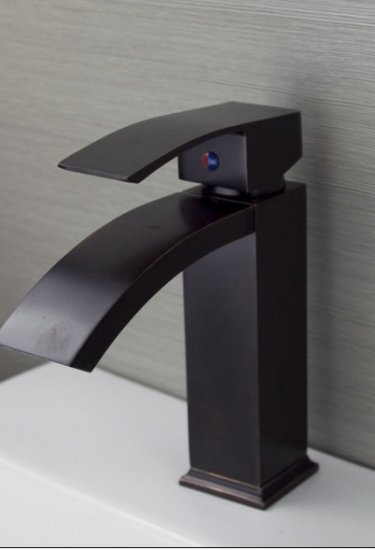 brass black bathroom waterfall basin faucet vanity sink mixer tap single hole bre5230we [oil-rubbed-bronze-7458]
