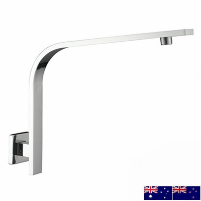 brass gooseneck square chrome rain shower wall mounted australia standard shower female thread shower arm sa005-1