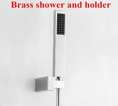 chrome copper hand shower set with brass shower holder and 1.5m shower hose th009 [shower-faucet-8355]